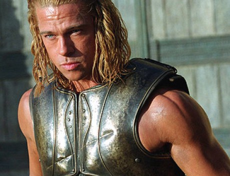 brad pitt troy photos. rad pitt troy workout.